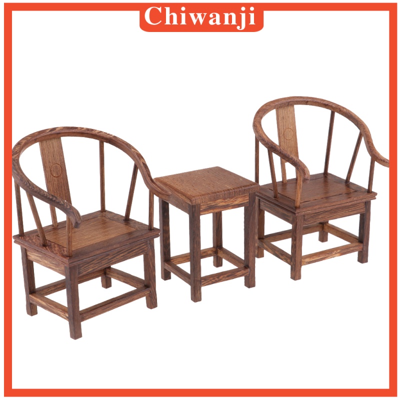 [Chiwanji] Bộ Bàn Ghế Ngồi Cho Nhà Búp Bê Phong Cách Vintage
