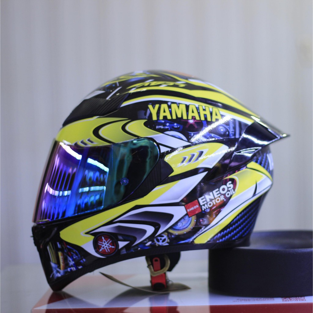 [FREESHIP] MŨ BẢO HIỂM FULLFACE ROC 1 KÍNH - ROYAL M138B LÊN TEM YAMAHA VÀNG