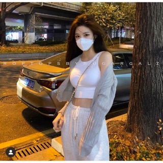 Croptop sát nách ba lỗ basic ôm body - by SGG