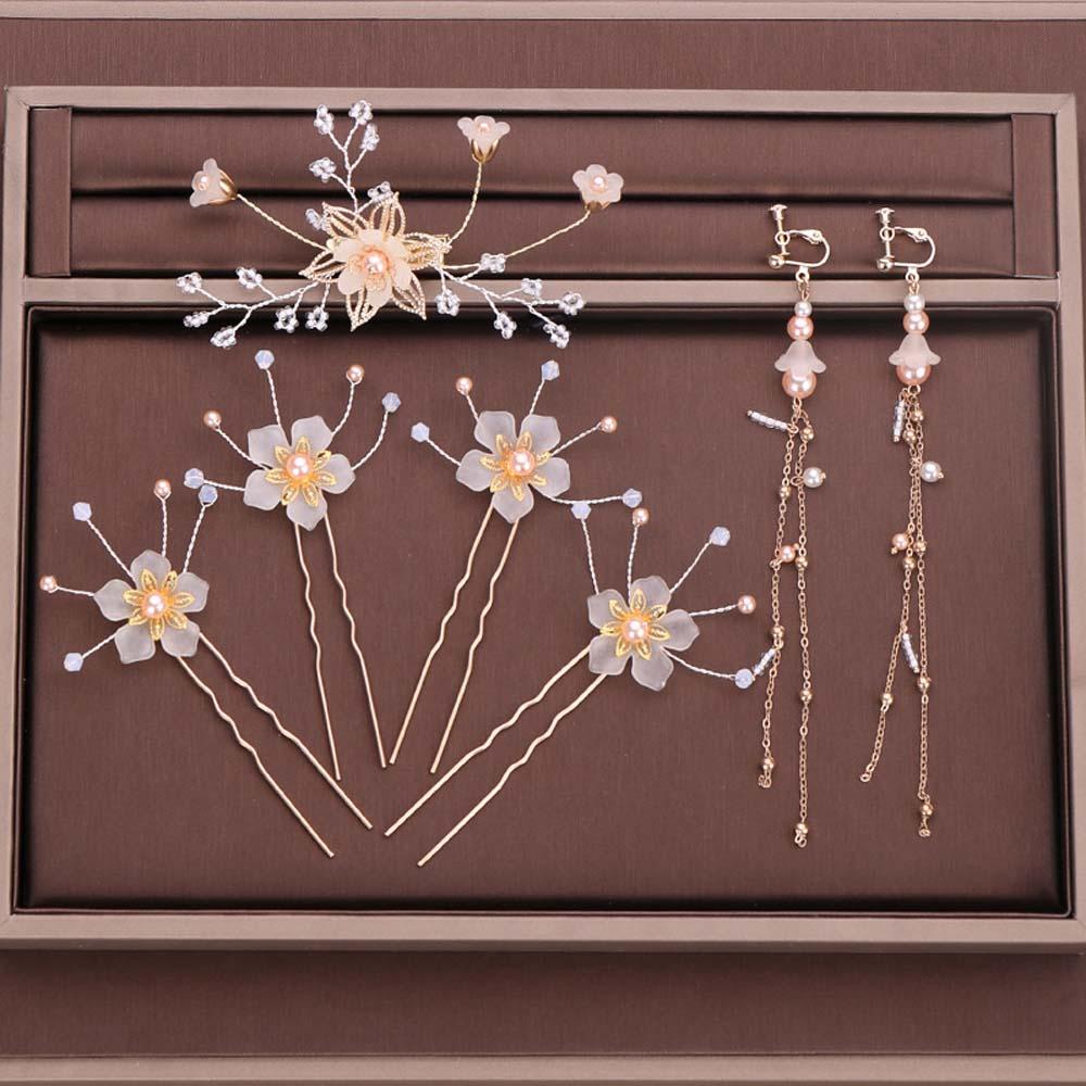 Trâm Cài Tóc Cô Dâu Phong Cách Trung Hoa Thanh Lịch WMES15H|Kẹp Tóc Đính Đá Lấp Lánh