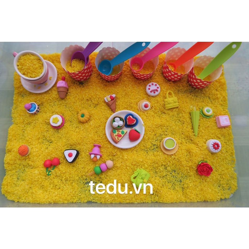 Bột nặn đất nặn an toàn TEDU - Set sáng tạo với nui và gạo