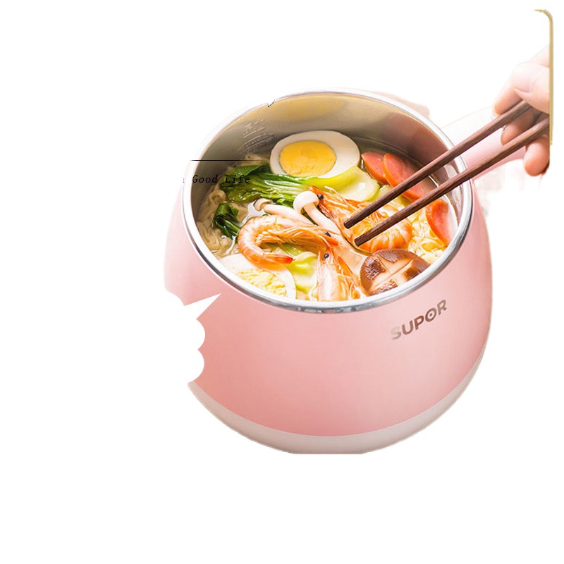 ♕ﺴ№Chảo điện Supor ký túc xá nấu phở Lẩu nhỏ Nồi mini đa năng sinh viên gia đình