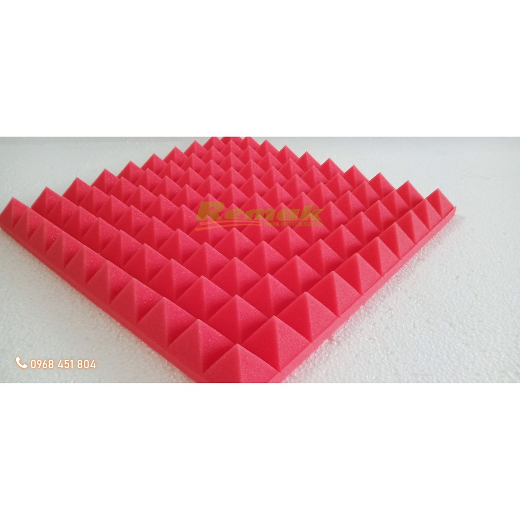 Mút xốp tiêu âm Studio Mút hình gai Size: 50x50cm Giảm ồn Xử lý vang vọng