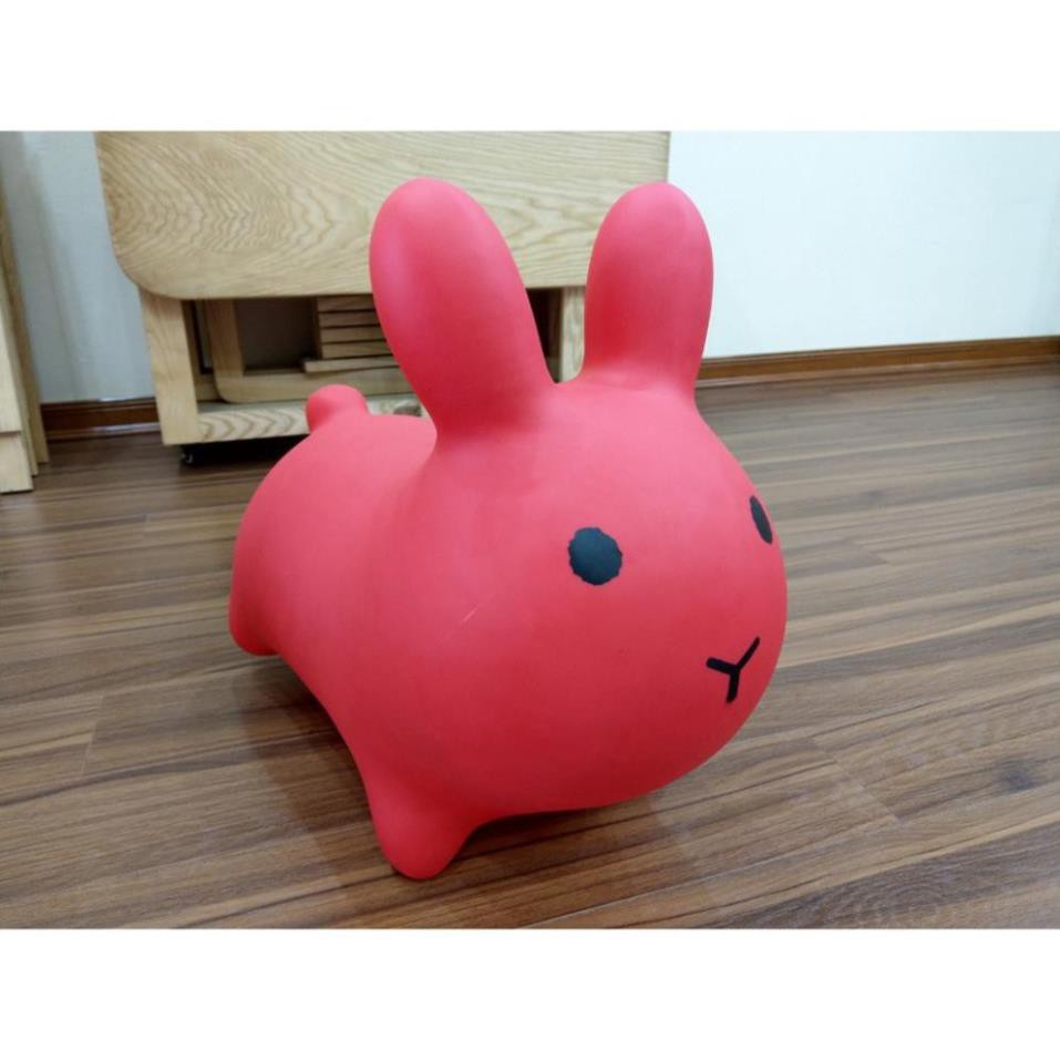 Đồ chơi thú nhún Thỏ Đỏ  không mùi cao su bé thỏa sức nhún nhảy bé thích mê, tăng cường vận động