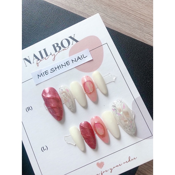 Nailbox móng up style hàn tráng gương hồng