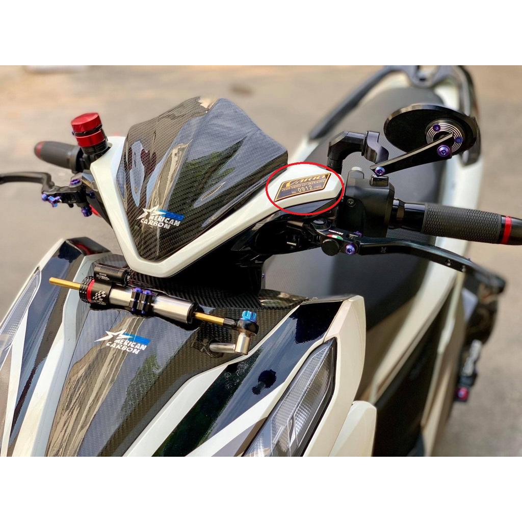 Tem nổi crom 24k vàng 3D Honda Yamaha dán mọi vị trí