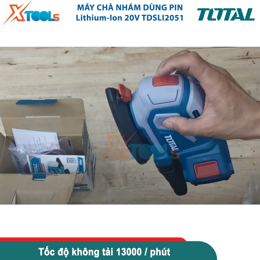 Máy chà nhám dùng pin Lithium-Ion 20V, máy chà tường kích thước đĩa 125mm, tốc độ không tải 13000/phút-CHÍNH HÃNG-XTOOLS