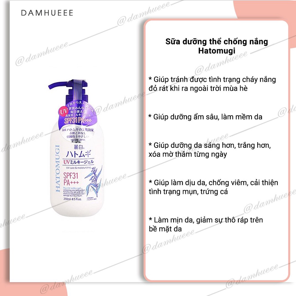 Sữa dưỡng thể Hatomugi 250g
