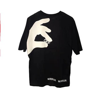 Áo thun oversize nam nữ off white Finger 2020 chất liệu vải tốt cotton M L XL màu đỏ Trumunisex