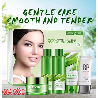 Bộ Chăm Sóc Da Lô Hội 92% BIOAQUA 5 Món