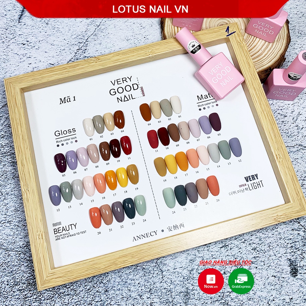 Set sơn gel Very Good 24 màu cao cấp tặng kèm bảng màu