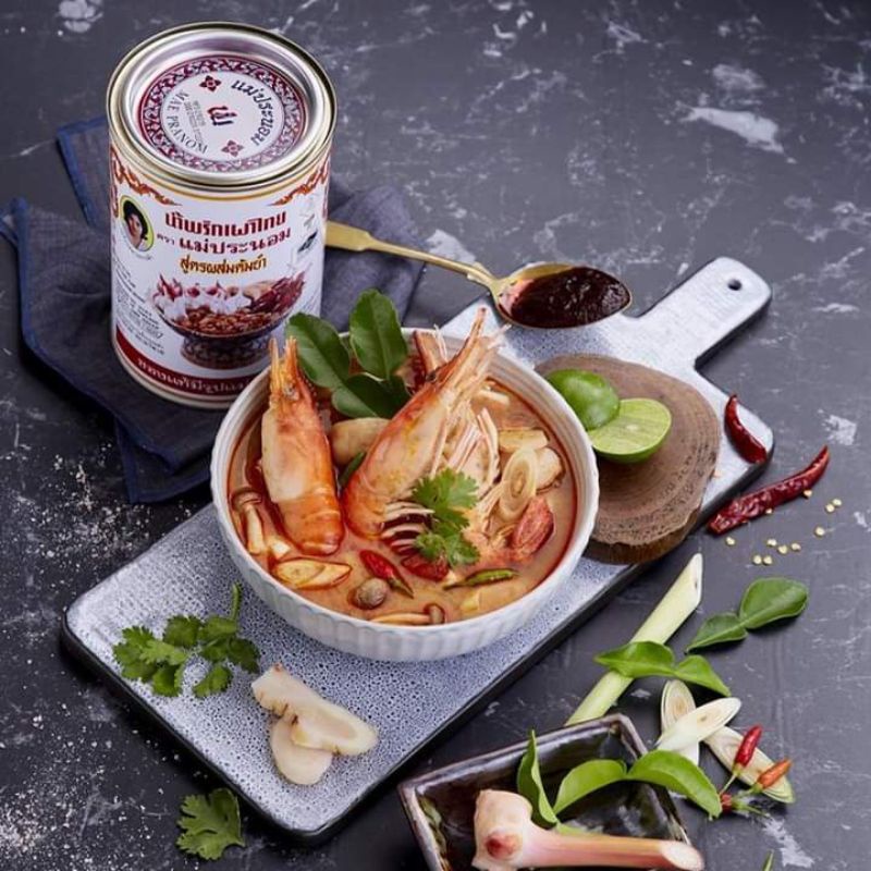 Dầu Sa Tế Nấu Lẩu Thái 💝Thái Lan💝 Dầu Sa Tế Nấu Lẩu Thái Maepranom Chilli For Tom Yum [Chuẩn Thái]