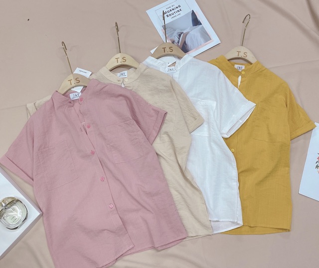 [Mã WARUN10 giảm 10K đơn 99K] ÁO SƠ MI NỮ CỔ TÀU GỌN GÀNG HIỆN ĐẠI A33 | BigBuy360 - bigbuy360.vn