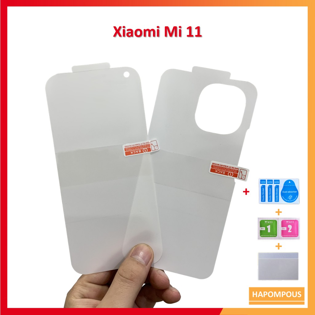 Miếng Dán Dẻo Hydrogel 3 Lớp Xiaomi Mi 10s / Mi 11 / Mi 11 Lite NE / Mi 11 Pro / Mi 11 Ultra, Loại tốt