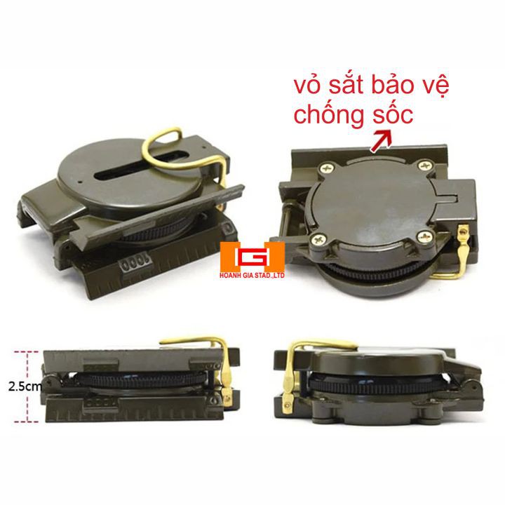 La bàn quân đội vỏ hợp kim nhôm nhiều chức năng