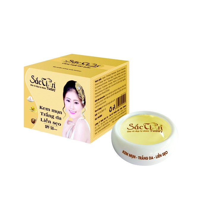 KEM MỤN - LIỀN SẸO (ngọc trai, nghệ, ốc sên) 5g (mới) Sắc Tiên Today