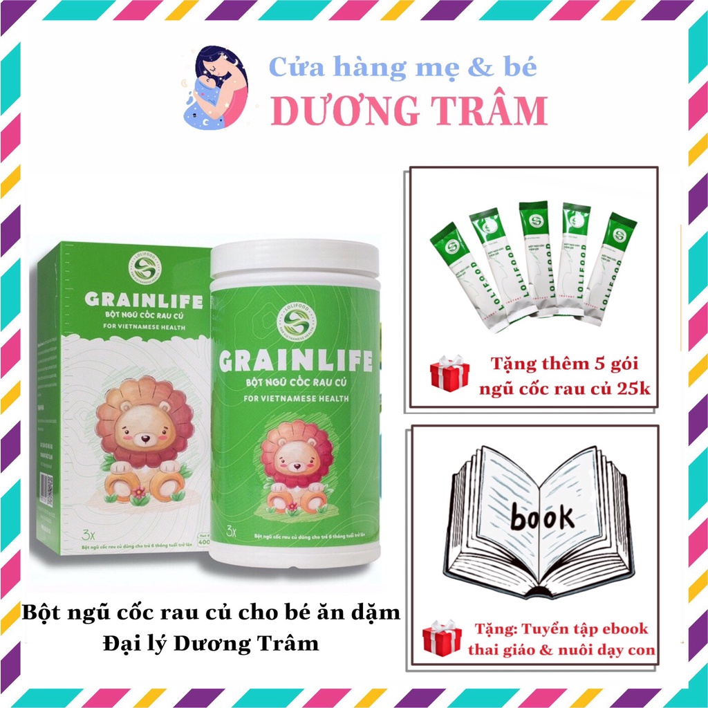 Ngũ Cốc Ăn Dặm Grainlife Long Liên 100% Hữu Cơ Cho Bé Từ 6 Tháng Tuổi Trở Lên