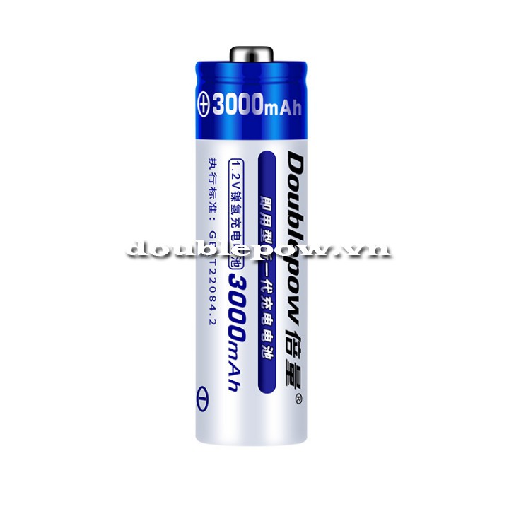 Pin tiểu sạc Doublepow cỡ AA 3000mAh 1.2V dung lượng thật chính hãng