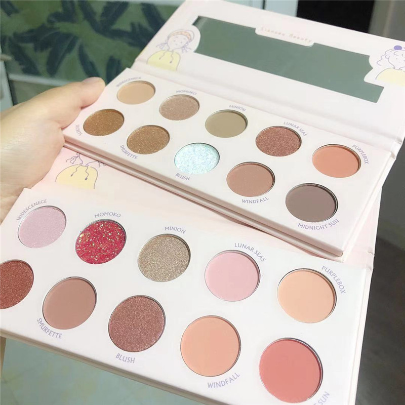 Bảng phấn mắt 10 màu sắc long lanh chống nước lâu trôi tiện dụng