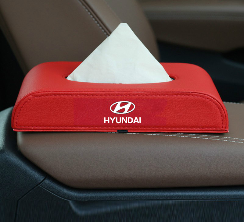 Hộp Đựng Khăn Giấy Cho Hyundai Logo Ioniq Hybrid Elantra Tucson Reina Santa Fe Kona Accent Ix35