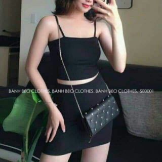Áo croptop 2 dây ngang( có hình thật nhé)