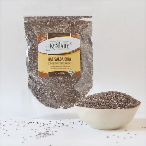 Hạt Chia Đen Kentary - Béo Bùi, Cung Cấp Chất Xơ, Nhập Khẩu Từ New Zealand - Túi 100gr