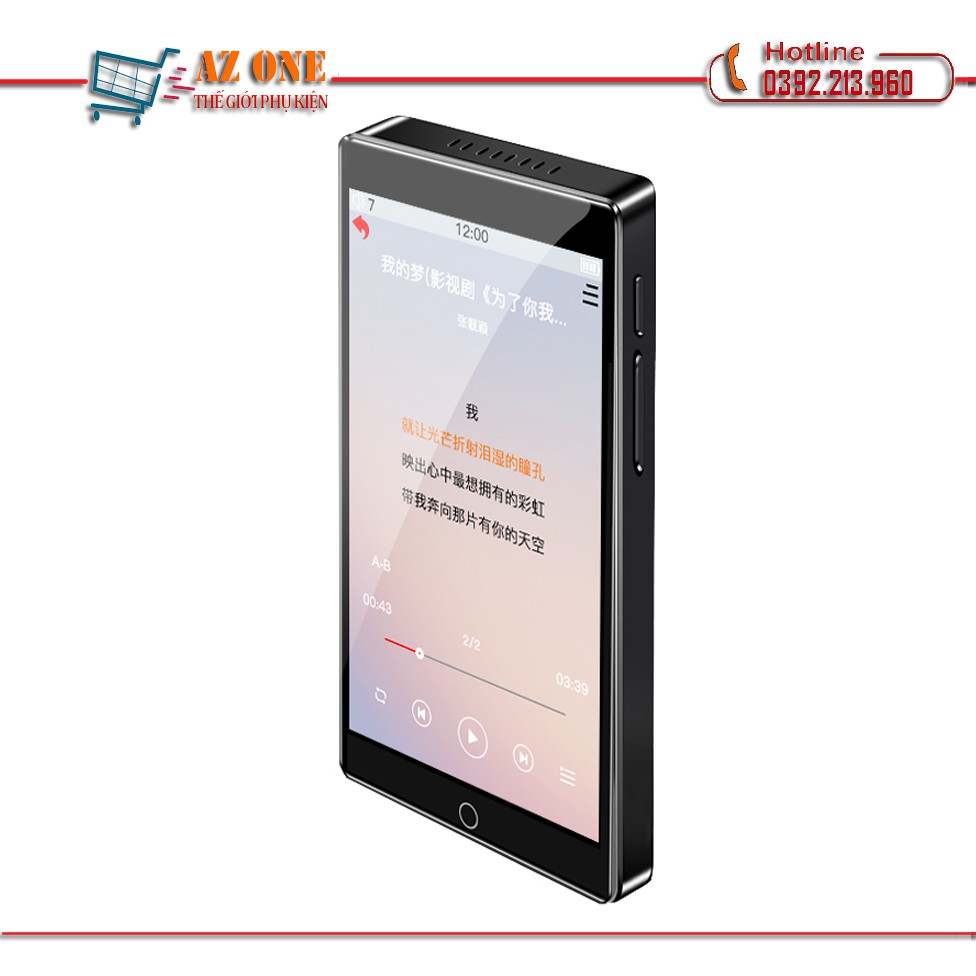 Máy Nghe Nhạc Lossless MP3 MP4 Bluetooth Màn Hình Cảm Ứng 4 inch Ruizu H1 Bộ Nhớ Trong 8GB (Hỗ Trợ Tiếng Việt)