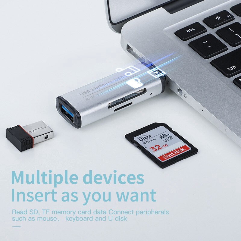 Đọc Thẻ Nhớ KUULAA Mini Usb 3.0 Otg Micro Sd/Sdxc Tf