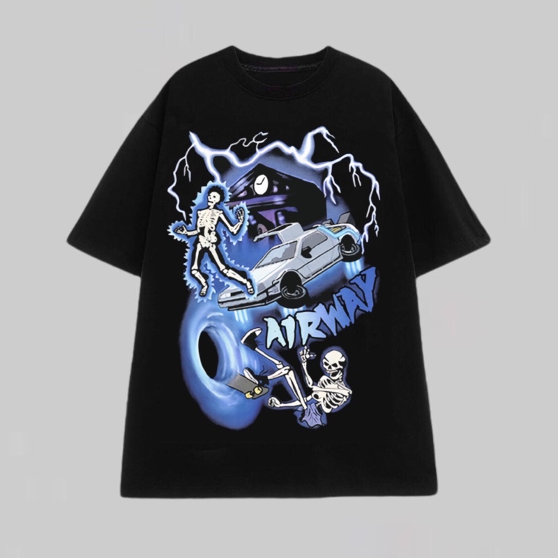 Áo thun unisex AIRWAY phong cách streerstyle order Treminal màu đen - A028