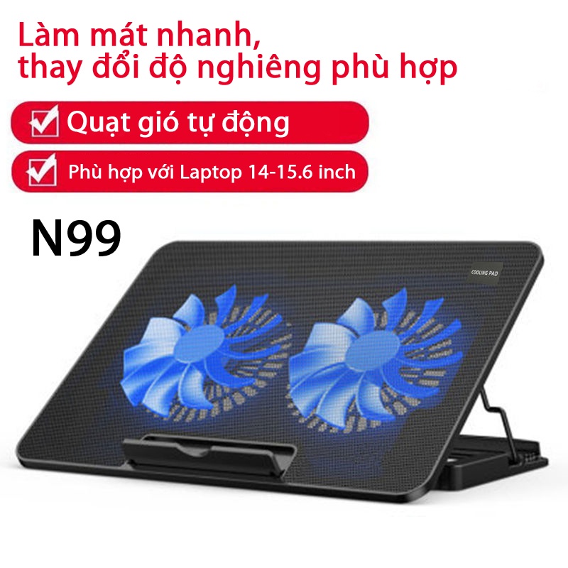 Đế tản nhiệt Laptop Coputa quạt tản nhiệt làm mát máy tính cao cấp N99