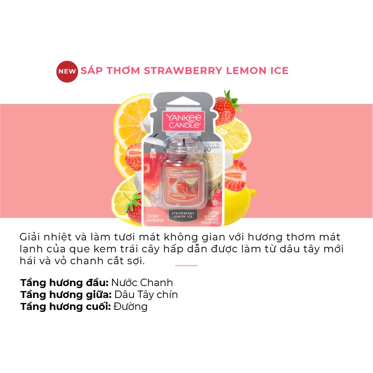 Sáp thơm xe Yankee Candle - Strawberry Lemon Ice