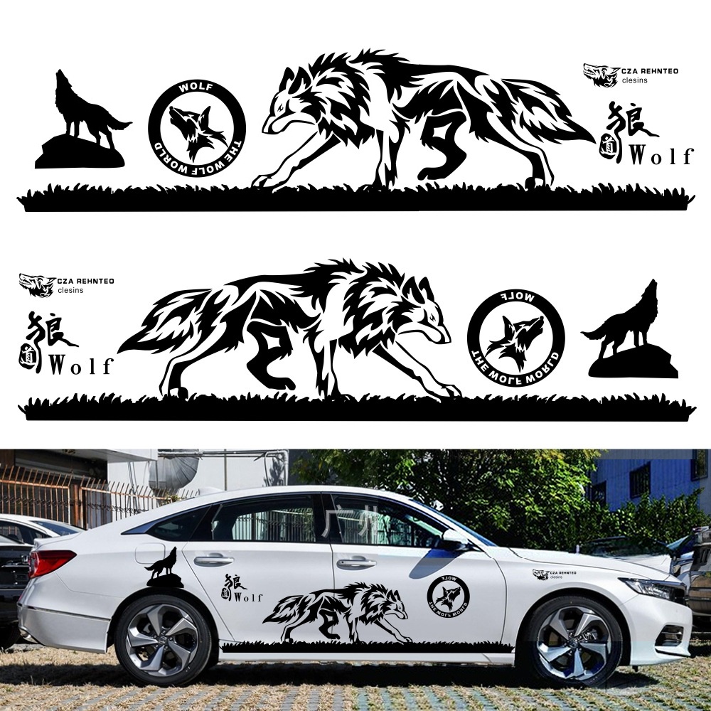 Decal Dán Xe Hình Sói Tem Dán Xe Đầy Cá Tính Trangdiemxe Y55