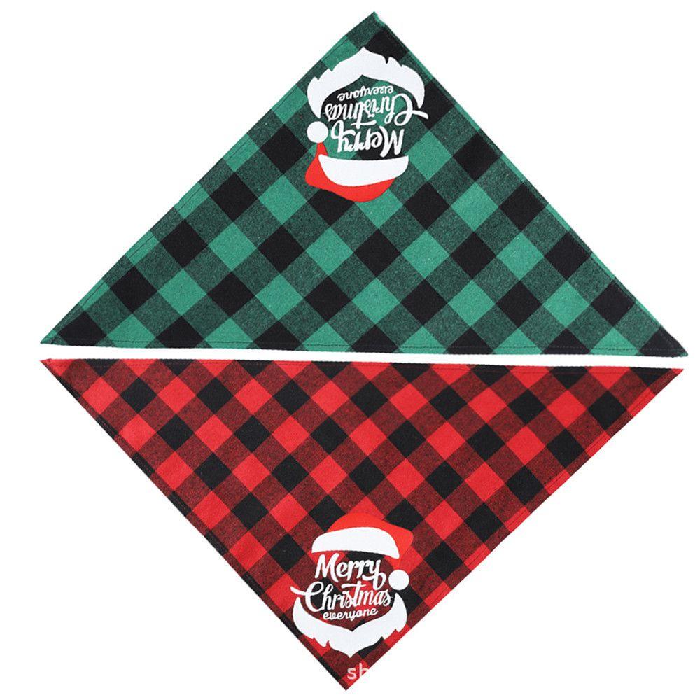 Layor1 Khăn Quàng Cổ Tam Giác Bằng Cotton In Họa Tiết Lưới Cho Thú Cưng