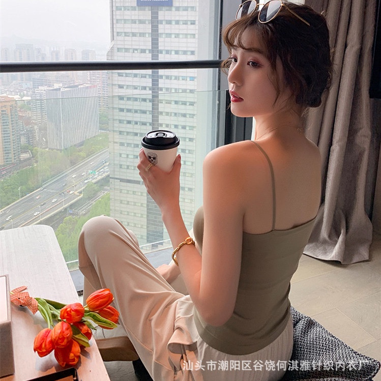 Áo Bra Nữ 2 Dây Mảnh Dáng Dài 2 Lớp Dày Dặn, Đệm Ngực cố định Trend Mới Nhất hàng quảng châu loại 1 - AL016