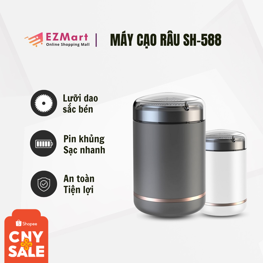 Máy cạo râu nam mini cầm tay bỏ túi Nhật Bản SH588, thiết kế nhỏ gọn bỏ túi mang di du lịch tiện dụng, bảo hành 12 tháng