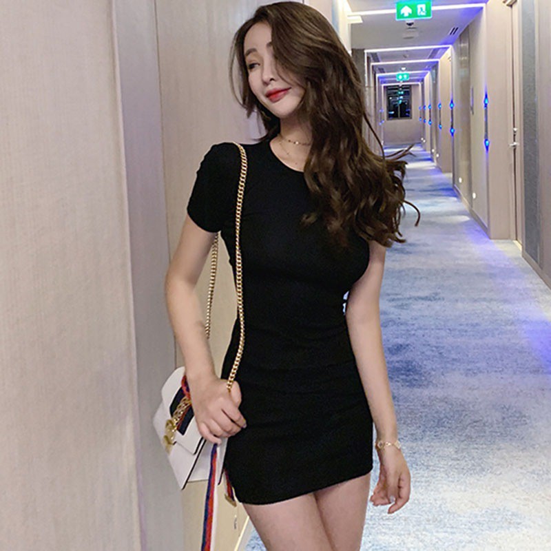 Đầm body tay ngắn thiết kế ôm sát tôn dáng cho nữ