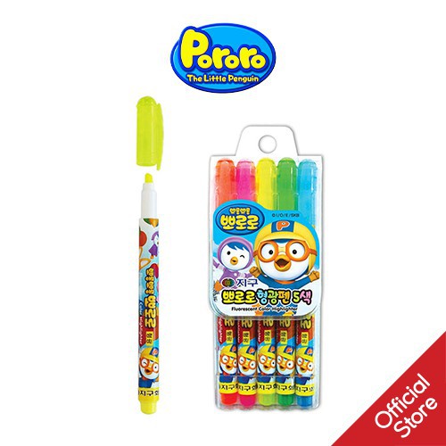 Bút Highligh Pororo (5 Màu) Highlighter 5 colors