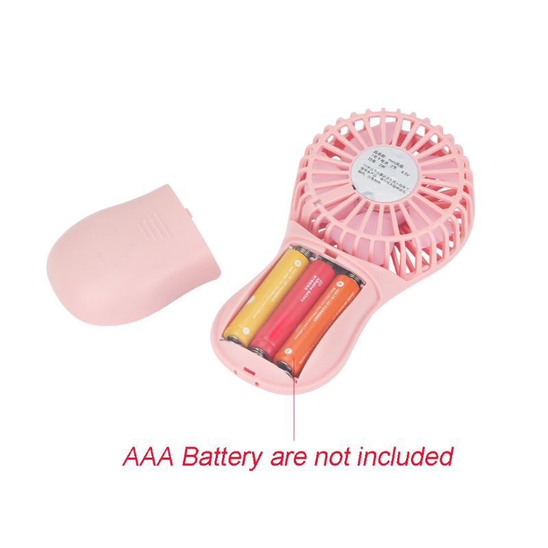 Quạt mini cầm tay chạy bằng pin tiểu AAA thiết kế dễ thương đáng yêu nhiều màu sắc để lựa chọn
