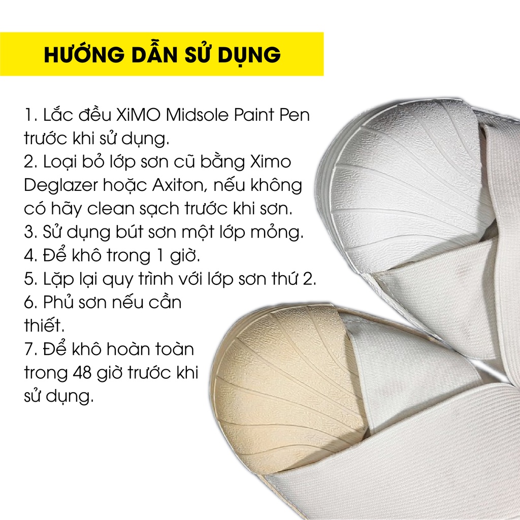 Bút Repaint đế giày tẩy trắng, sơn trắng làm mới phục hồi giày Ximo Midsole Paint Pen XXI23 15ml