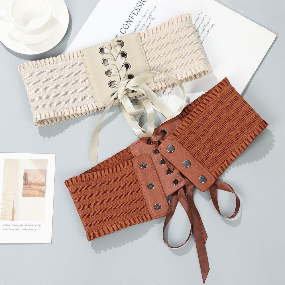 Thắt Lưng Nữ Bản Rộng Co Giãn Có Khóa Cài Trang Trí Điều Chỉnh Được