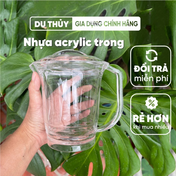 Ca nhựa trong có nắp đậy hàng chính hãng Fataco  nhựa acrylic dày và trong suốt của gia dụng du thủy