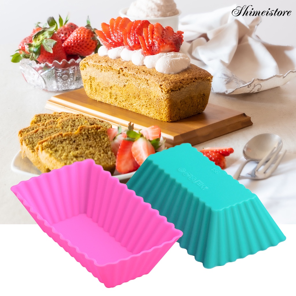 [BG5] 12 Cốc Làm Bánh Thạch Bằng Silicone Hình Chữ Nhật Có Thể Phân Hủy