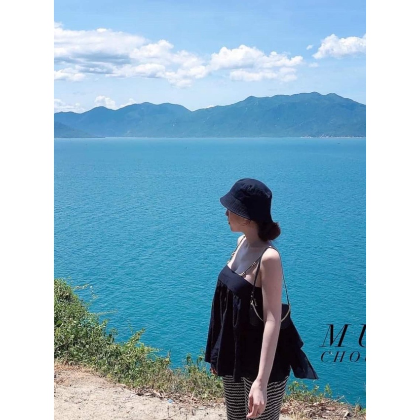 Áo giấu bụng 2 Dây đính hạt gỗ cột nơ lưng siêu xinh xắn Bigsize hay bầu đều mặc đẹp DG 4290