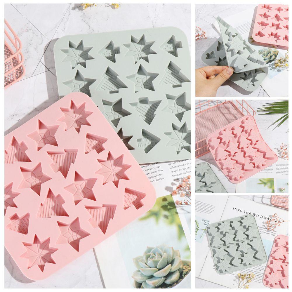 Khuôn Làm Bánh Kẹo 24 Ngăn Tạo Hình Cây Thông Giáng Sinh Thời Trang DIY