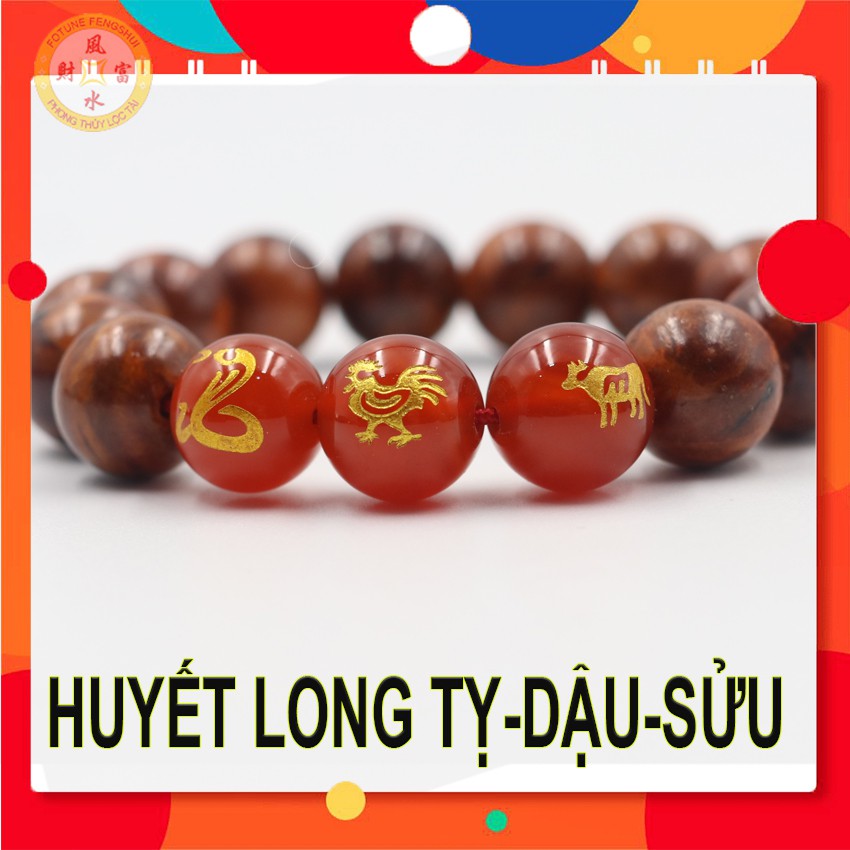 Vòng tay Tam hợp Huyết Long Tỵ - Dậu - Sửu