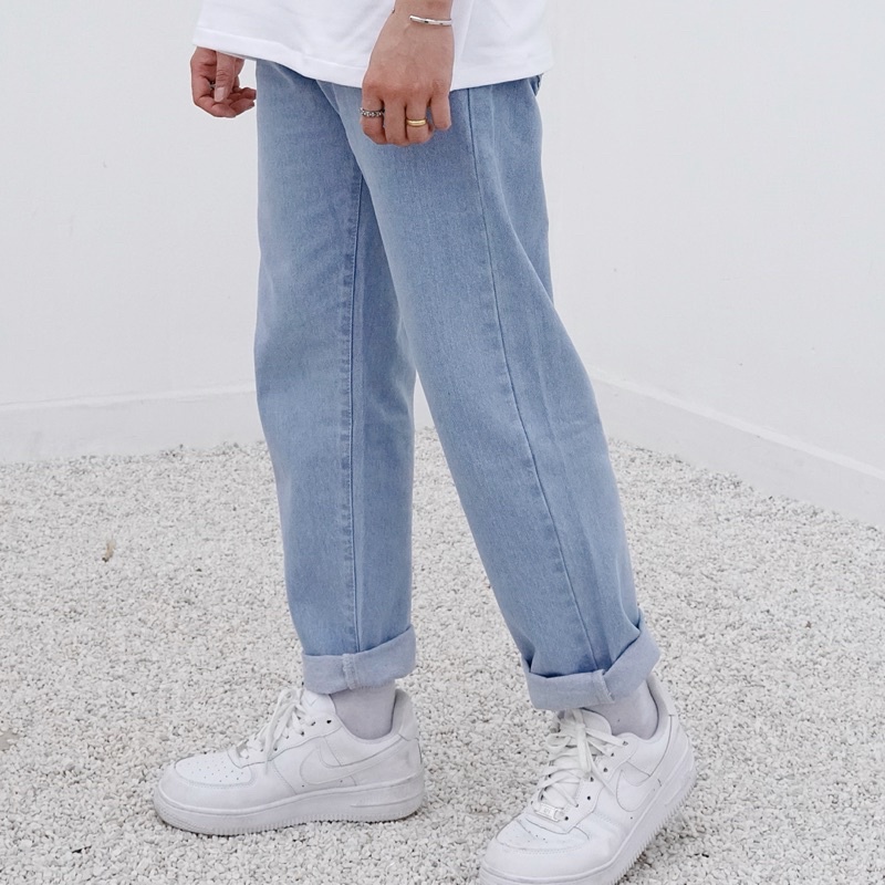 Quần jean nam baggy cạp cao BIGSIZE chất bò cao cấp dành cho người ngoại cỡ béo bụng có size lớn đến 120kg