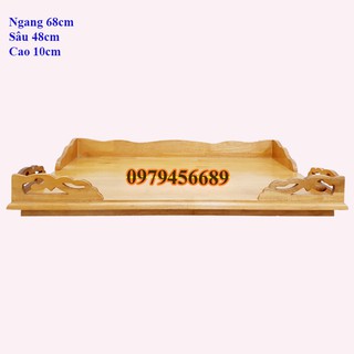 Bàn thờ treo tường gỗ tràm bông vàng ngang 68cm