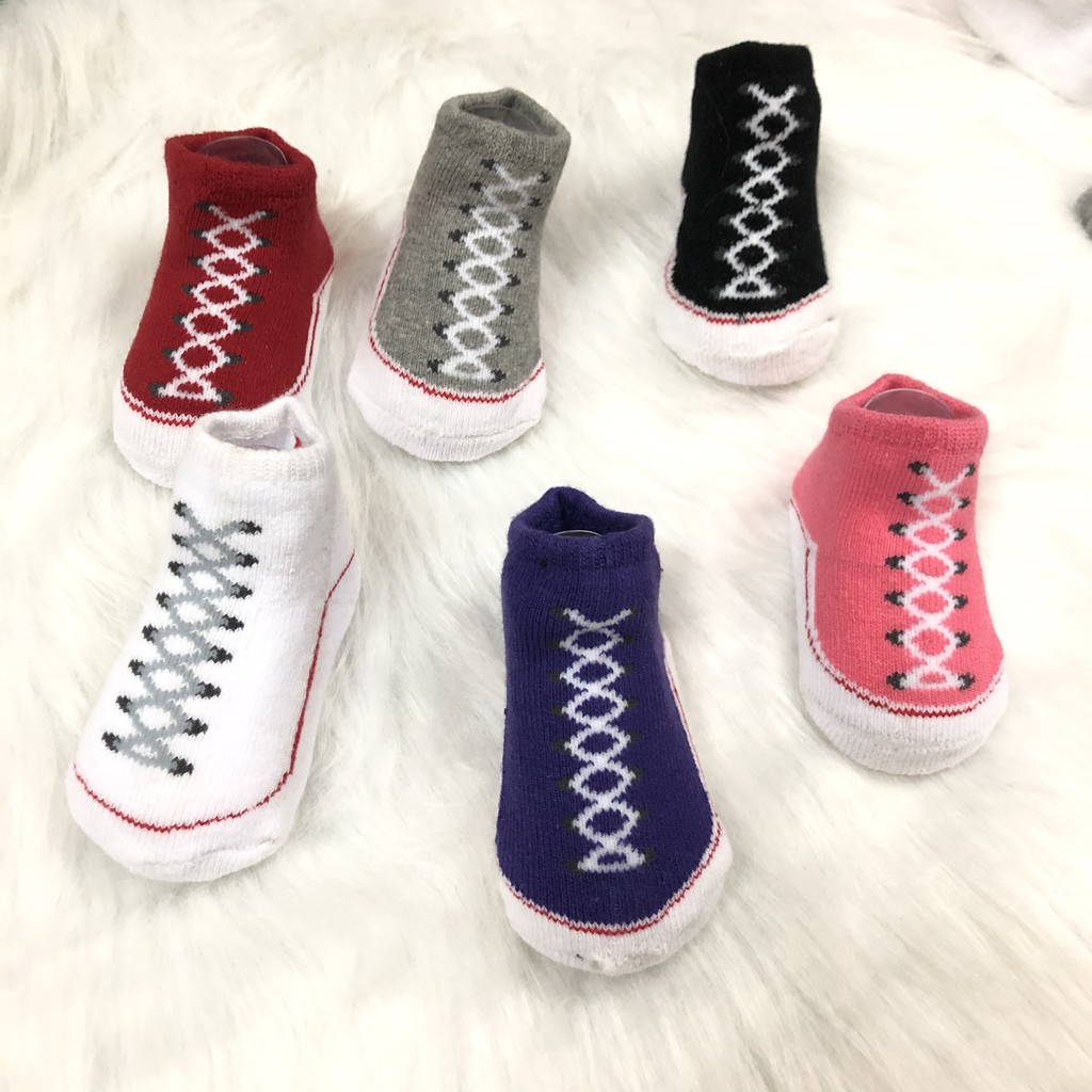 Tất len sơ sinh cao cổ giả giày cho bé trai / bé gái từ 0-3m