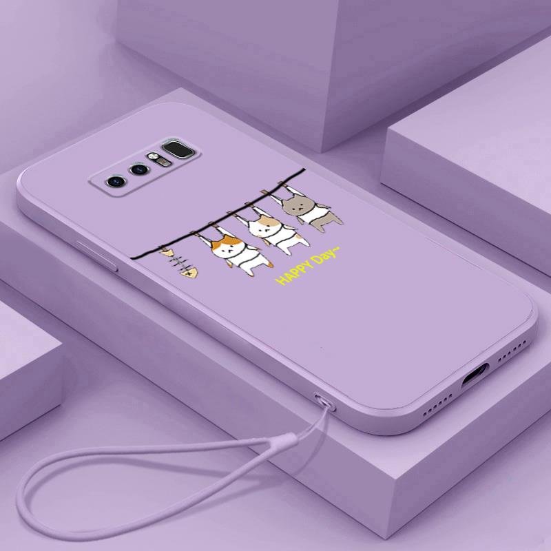 Ốp lưng SAMSUNG note 8 Ốp Điện Thoại Silicon Mềm Mịn Bảo Vệ Cho SAMSUNG note 8 LSMM01 viền vuông cute