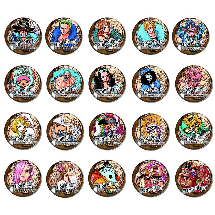 ( SALE RANDOM 5K ) Huy hiệu cài áo in hình KIMETSU NO YAIBA ONE PIECE DETECTIVE CONAN phụ kiện cài áo